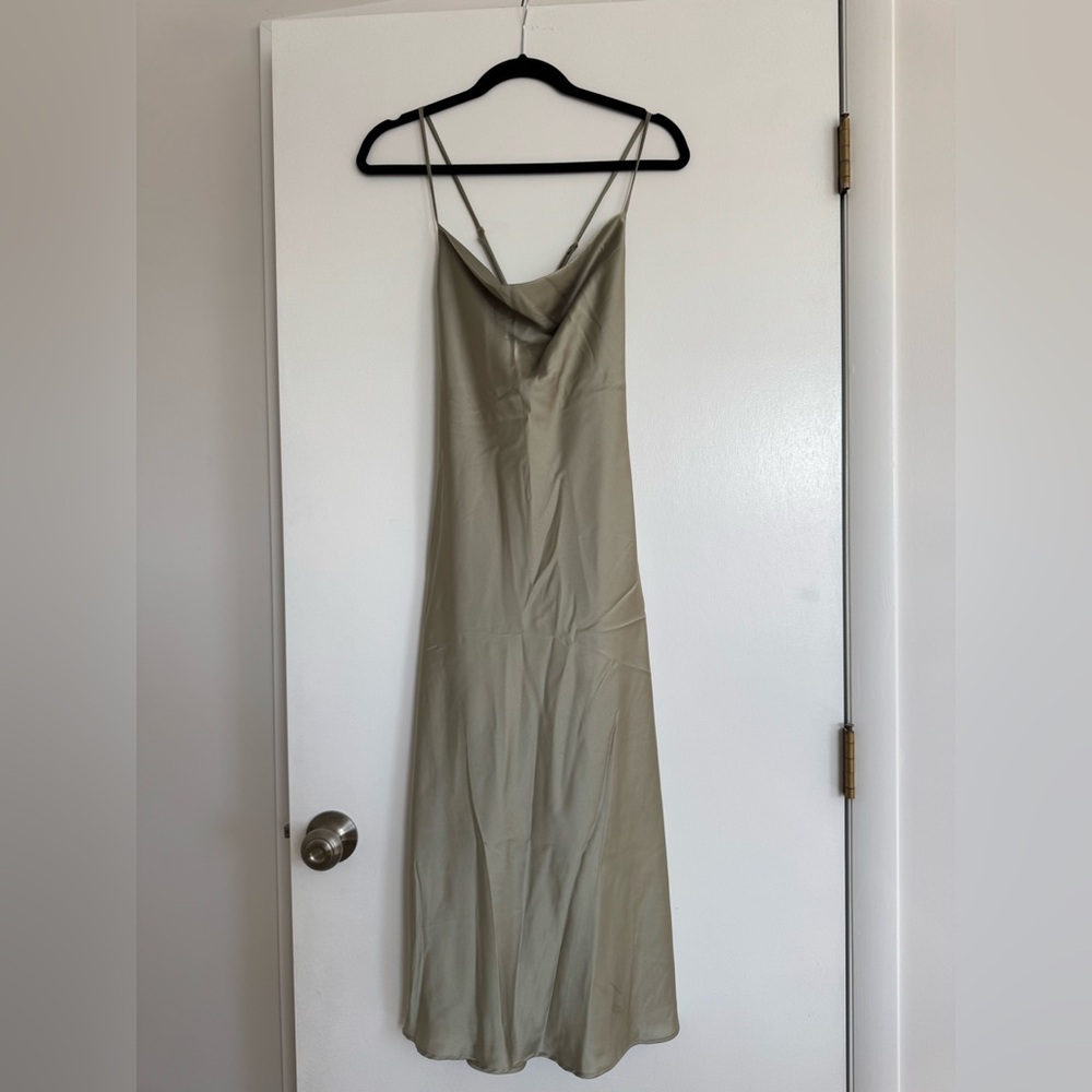 Show Me Your MuMu Cowl Neck Green Dress